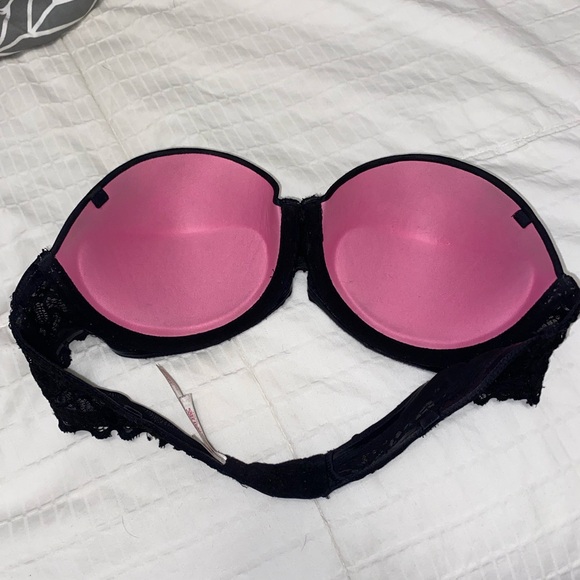 32d PINK Lace Strapless Push-up Bra - Picture 3 of 7